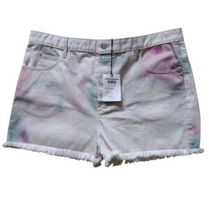 ISABEL ÉTOILE MARANT Shorts Women 44 Pastels Denim Tie-dye Denim 38"X 2" Cut off